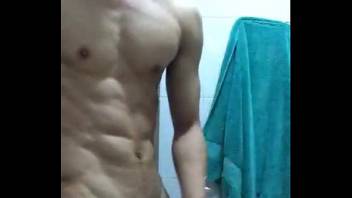 Six-pack Vietnamese boys have a very standard body with intense cocks